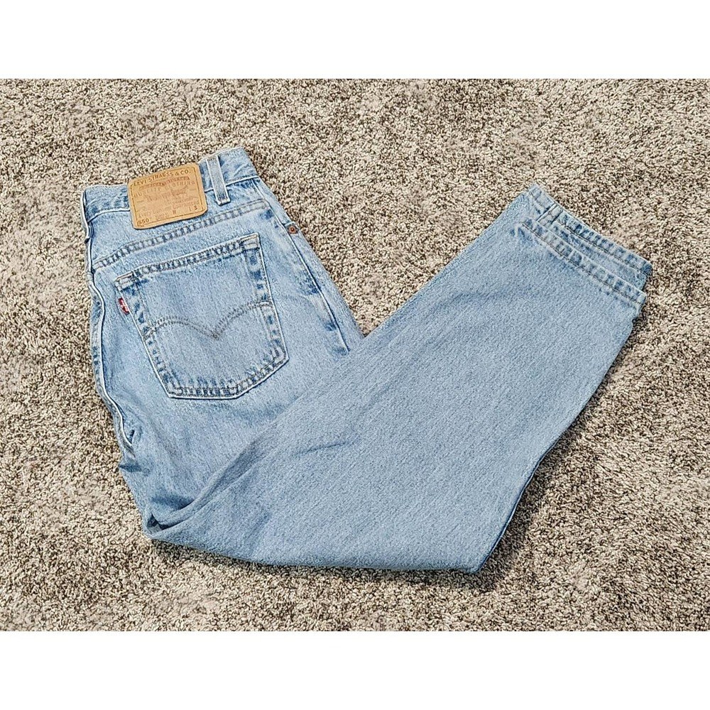 Vintage USA Made Levis 550 Relaxed Fit Tapered Leg Denim Jeans Womens 12S 30X25